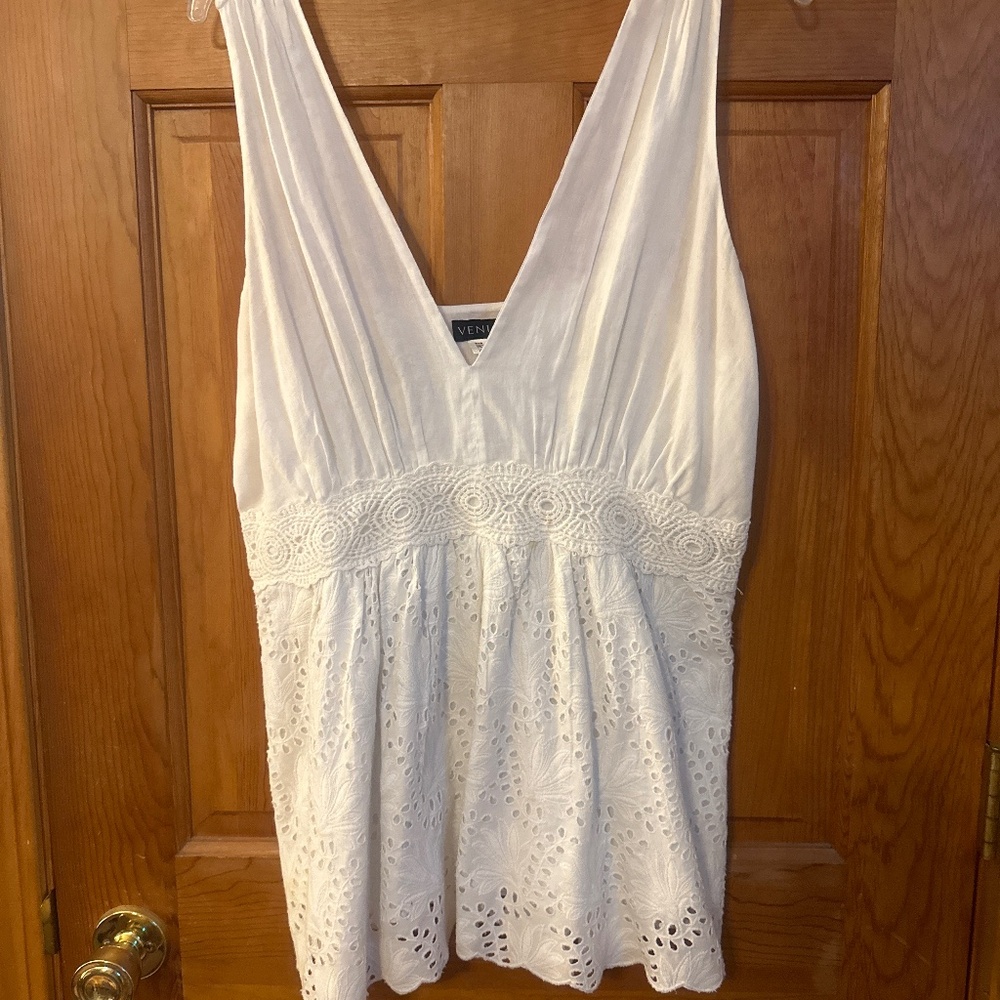 Venus white cotton summer Top